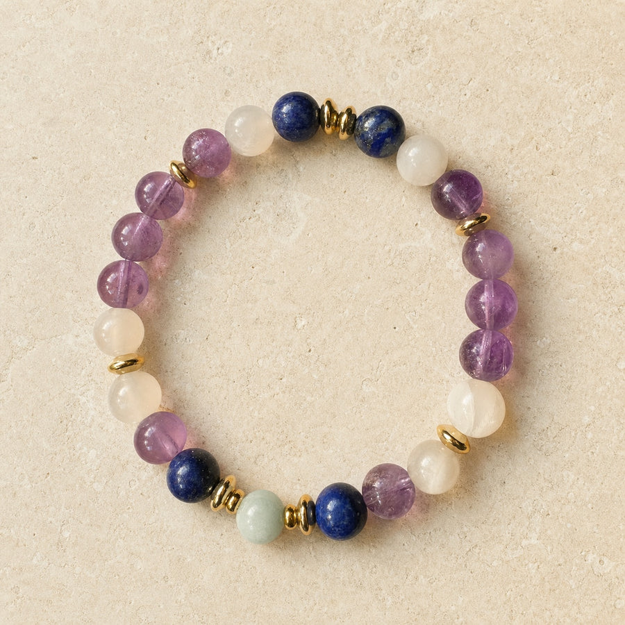 Bracelet Pierre des songes en pierres naturelles sur fond minéral – Pierres Uzès