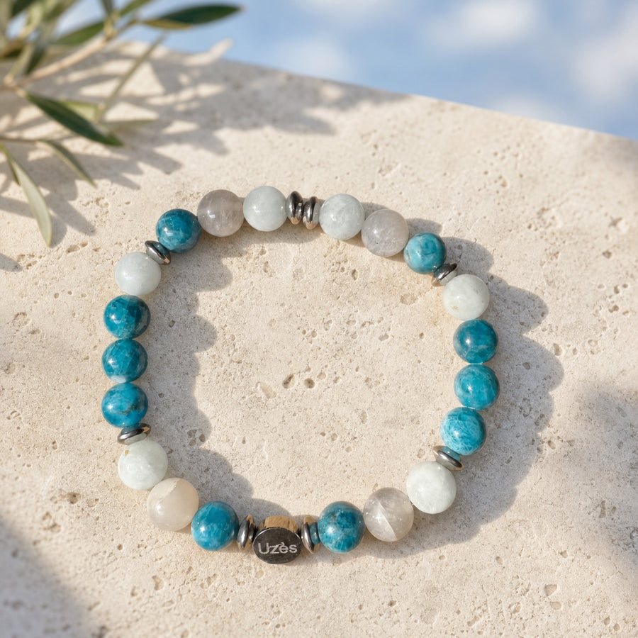 Bracelet Entre deux îles en pierres naturelles sur pierre calcaire avec olivier – Pierres Uzès